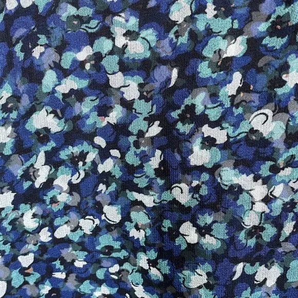 Veronica Beard Dress Anjali Ruched Blue Floral Print Silk Mini Length Womens 14 - Picture 9 of 14